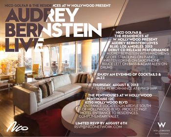 Audrey Bernstein performs at The Residencies at The W, Hollywood
