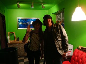 With Rachel Goodrich. Backbooth green room. Orlando, Fl.
