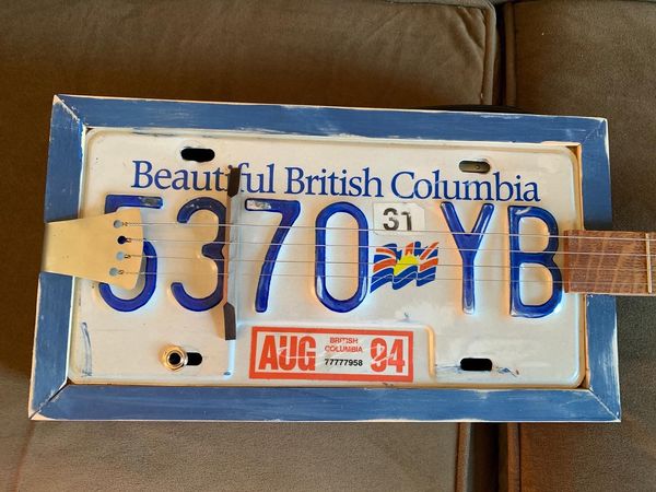 1994 BC License Plate Guitar