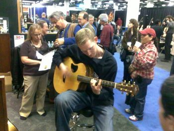My friend Donnie Barbour at the 2011 NAMM Awesome guitarist
