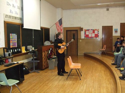 Teaching a clinic on Gypsy Jazz in Wisconson