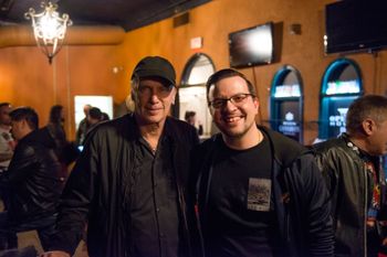 Jason with Billy Sheehan - photo by Dave Peleschak
