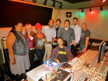 The whole gang - recording with Ben Harper & Relentless 7, producer/engineer Sheldon Gomberg.
