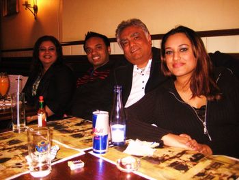 With playback singer Runa Laila and other local musician friends in Belgium
