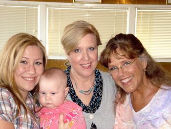 My neice Becca, little Hannah, my sister Wendy and moi!
