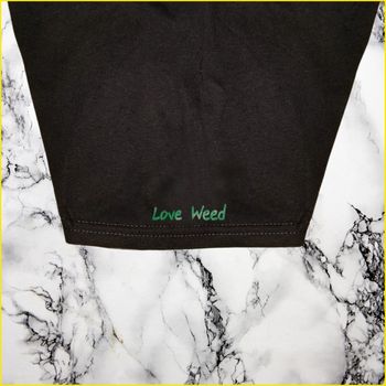 LOVE WEED BLACK TEE (Official Version) (Right Sleeve)

