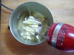Nanaimo Bar - creaming butter