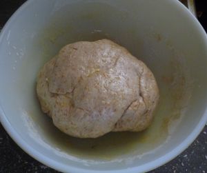 Adventures with sourdough - coating sourdough bread bagel dough with oil