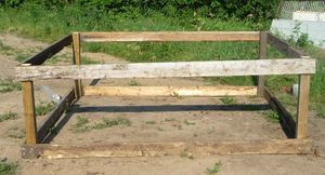 Top rail is attached to the chicken tractor