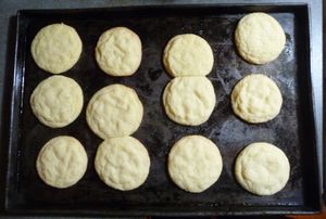 Baking from scratch egg yolk cookies