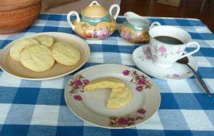 Homemade Prize Yolk Cookies served at coffee time