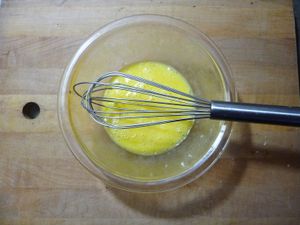 Nanaimo Bar - whipping one egg