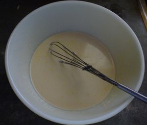 Adventures with sourdough - mixing wet ingredients with sourdough starters
