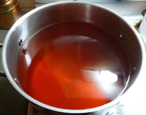 Crabapple juice - the extracted juice