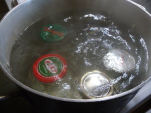 Canning water - leaving odd shaped jars in canner