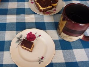 Nanaimo Bar - nanaimo Bar and coffee