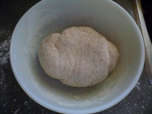 Adventures with sourdough - finished kneading sourdough bread bagel dough