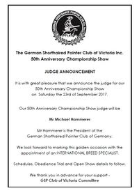 GSPCV 50th Anniversary Champ Show, Obedience Trial & Open Show