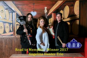 Angelina Hunter - guitar & vocals; Sandy Hunter drums - bass; Adam John.