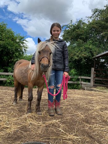 Roxy is a 20 yr old mare who has gone on to keep her pony pal Nut meg company.
