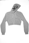 Cropped hoodie - Grey