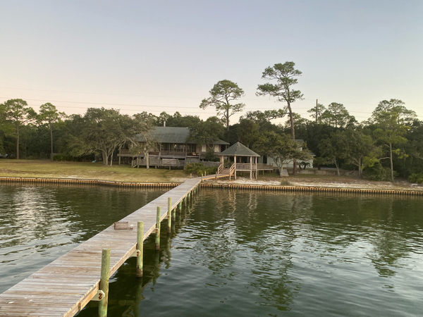 The house on the Little Lagoon in Gulf Shores, Alabama where The Country Duo recorded an album in October 2022. 