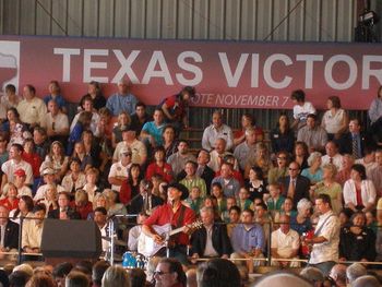 Texas Victory Rally, opening for President George W Bush, October 2006, Sugarland, Texas.
