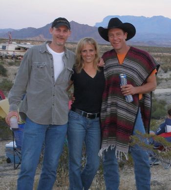Max Stalling, my wife, Kathryn , and me in Terlingua, Texas circa 2006.
