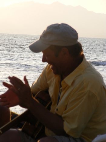 Playing on the beach in Puerto Vallarta, June 2008.
