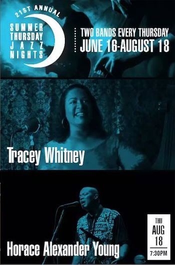 Poster for Tracey Whitney's concert at The Outpost Performance Space August 2016
