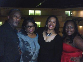 Tracey with Smooth Jazz Forever Productions' Rod & Sonya Kyle and Tammiko Jones at 103.7 The Oasis Live concert 8/31/14

