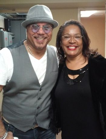 Tracey Whitney opened for Howard Hewett at the New Mexico Black Expo 2015. Here they are backstage.
