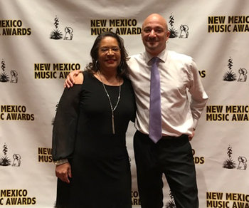 Tracey Whitney and Farid Huisman at the 2017 New Mexico Music Awards. Tracey was nominated for Best Vocal Performance.
