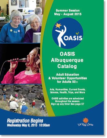 Tracey Whitney on the cover of the Oasis Albuquerque Catalog - Summer 2015
