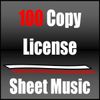 Sheet Music - 100 Copy License