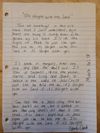 Handwritten Lyric Sheets by Cody and Cassy Coots