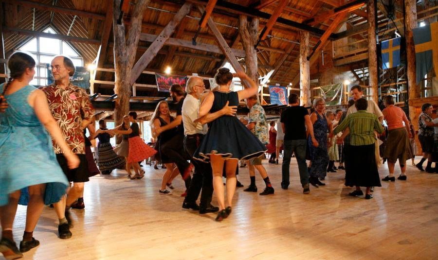 After two years being unable to dance because of chronic Lyme disease, I reveled in the dancing at Nordic Fiddles and Feet, the Scandinavian dance/music week at Camp Ogontz in New Hampshire.  Here doing a 4th of July contradance, though I mostly saved my energy for pols and springar. 