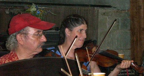 Performing at Ashokan with Jay Ungar, one of my mentors. Click this photo to link to podcast of Jay's radio show when Paul Marchand & I were the guests.