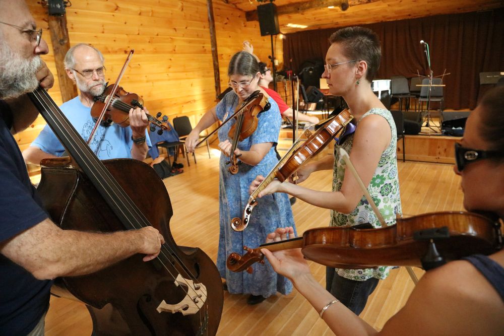 Playing for a Scandinavian dance with Charlie Pilzer, David Kaynor [1948-2021], lydia ievins & Catherine McCallen.  It was so fine to return to my beloved Ashokan (and see the new buildings for the first time) after a 4 year absence.  Scandinavian musician friends, you would love this camp!  Northern week includes all instruments, and music/dance from Northeast USA (including Irish/Scottish), Québec, England, France, and Scandinavia.  And there are also Southern Week (old-time and cajun) and Western Week (swing, cowboy & Texas) at Ashokan. 