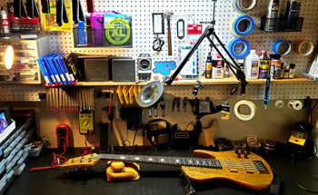 Personal Workbench for My Bass And Guitar Setup, Maintenance
