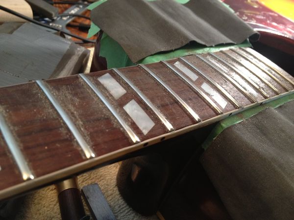 Guitar repair job 1964 Gibson Hummingbird completed January 13, 2014