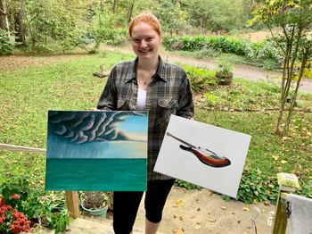 The talent of young artist Rachel McFadden will be forever linked with Nor'easter. The cover paintings are acrylic on canvas
