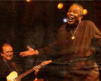 George with Sam Moore in Norway, 2002.
