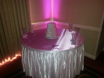 Cake for Stone Wedding. Uplight provided by me.
