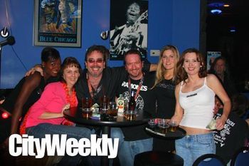 Me, Sam Lawson, n friends reppin City Weekly at an event at Downtown Blues
