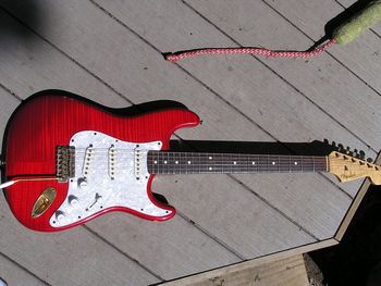 Tommy's main guitar, a 1962 custom shop Fender strat.
