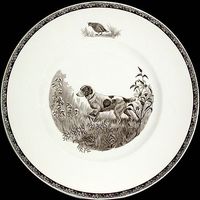 Kirmse Wedgwood Brittany Spaniel plate