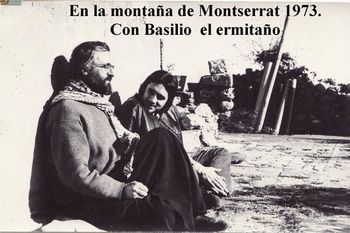 Gato con Basilio en Montserrat. 1972

