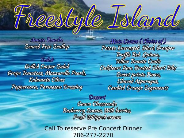 Optional: Pre Concert  Reception Cocktail & hors d oeuvres followed by four course dinner, over looking Biscayne Bay.  Purchase on line or contact 786-277-2270.
