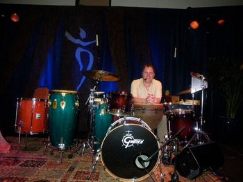 Dean at the drums - Chopra Center Retreat, California 2012
